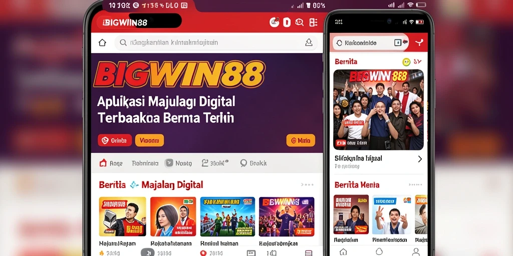 Tampilan antarmuka aplikasi BIGWIN88 untuk berita terkini.