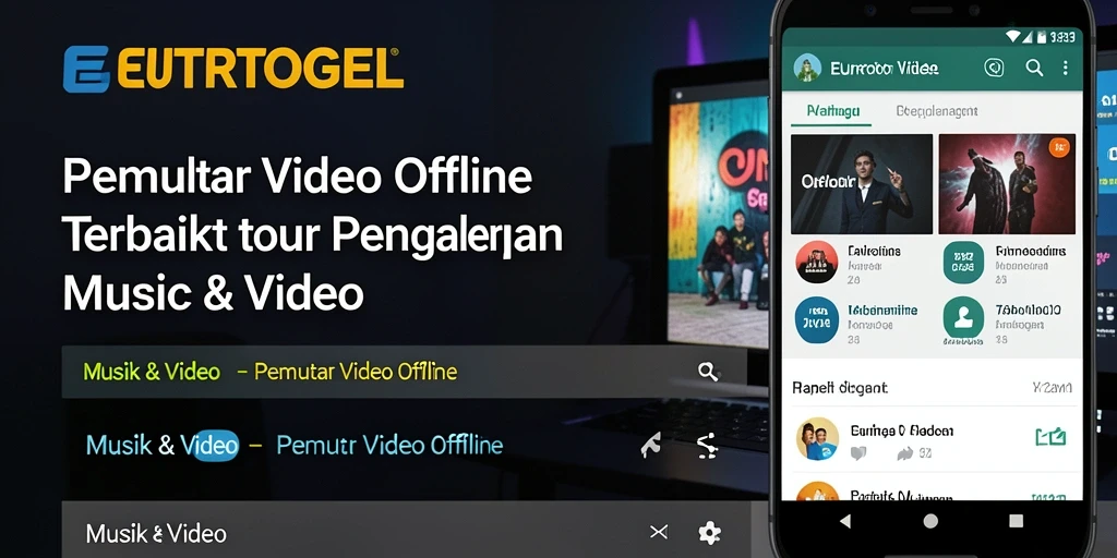 Tampilan antarmuka aplikasi EUROTOGEL saat memutar video offline.