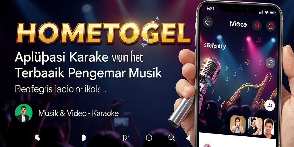 Antarmuka HOMETOGEL dengan berbagai fitur Karaoke yang menarik.