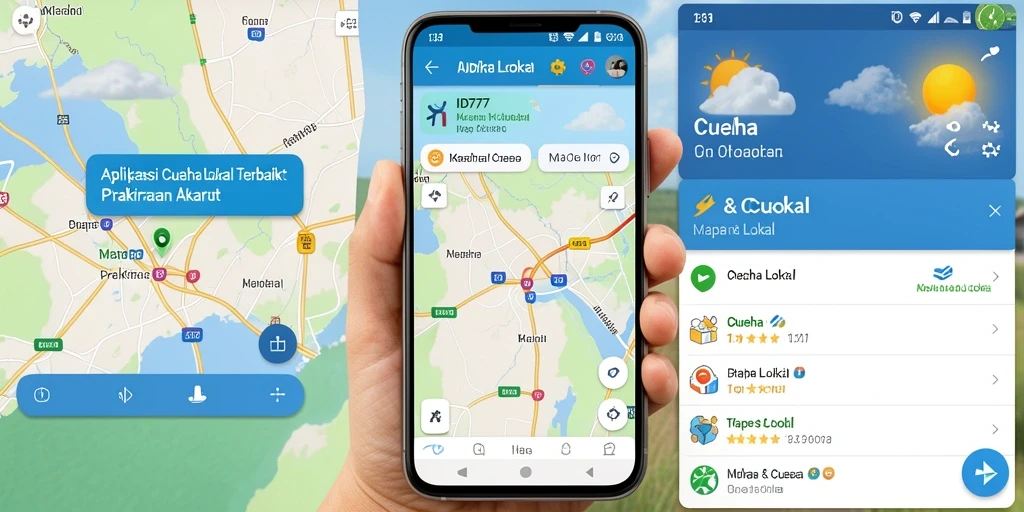 Tampilan antarmuka ID777 dengan fitur cuaca lokal yang informatif.