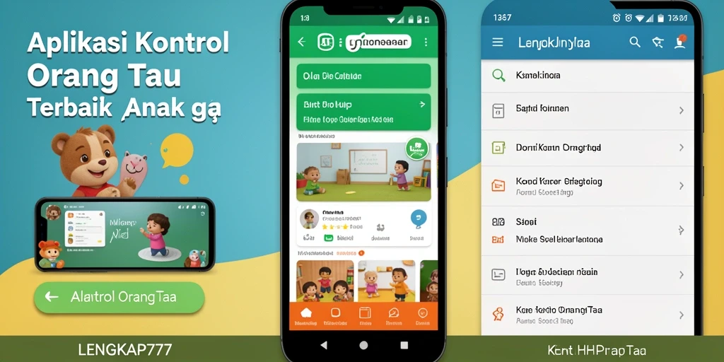 Tampilan antarmuka aplikasi Kontrol Orang Tua LENGKAP777 yang informatif.