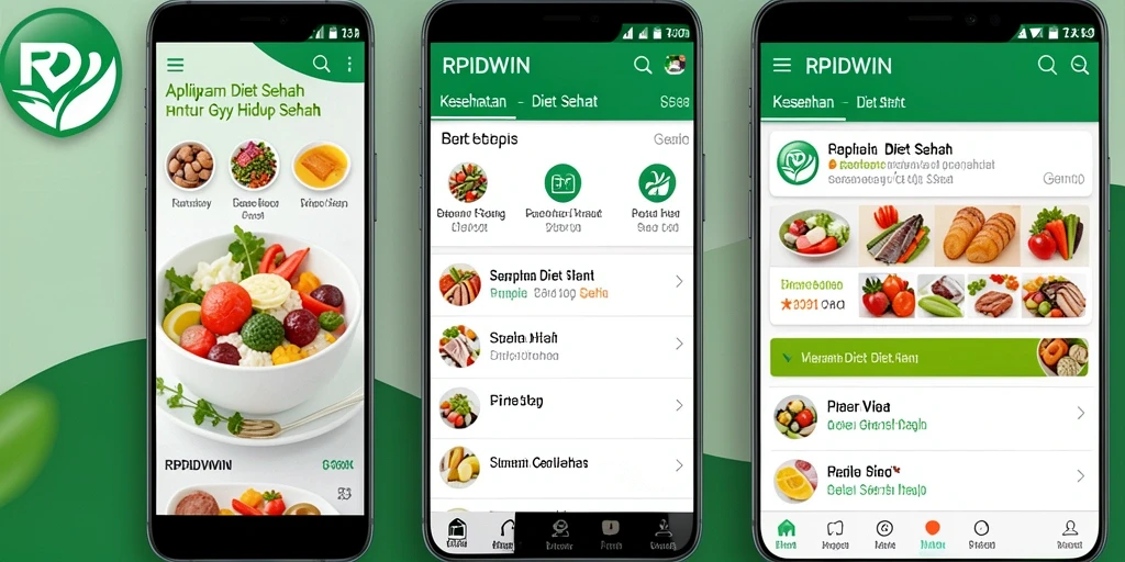 Tampilan antarmuka RPIDWIN yang sederhana dan informatif untuk Diet Sehat.