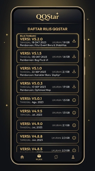 Riwayat Versi qqstar untuk Pengguna Android